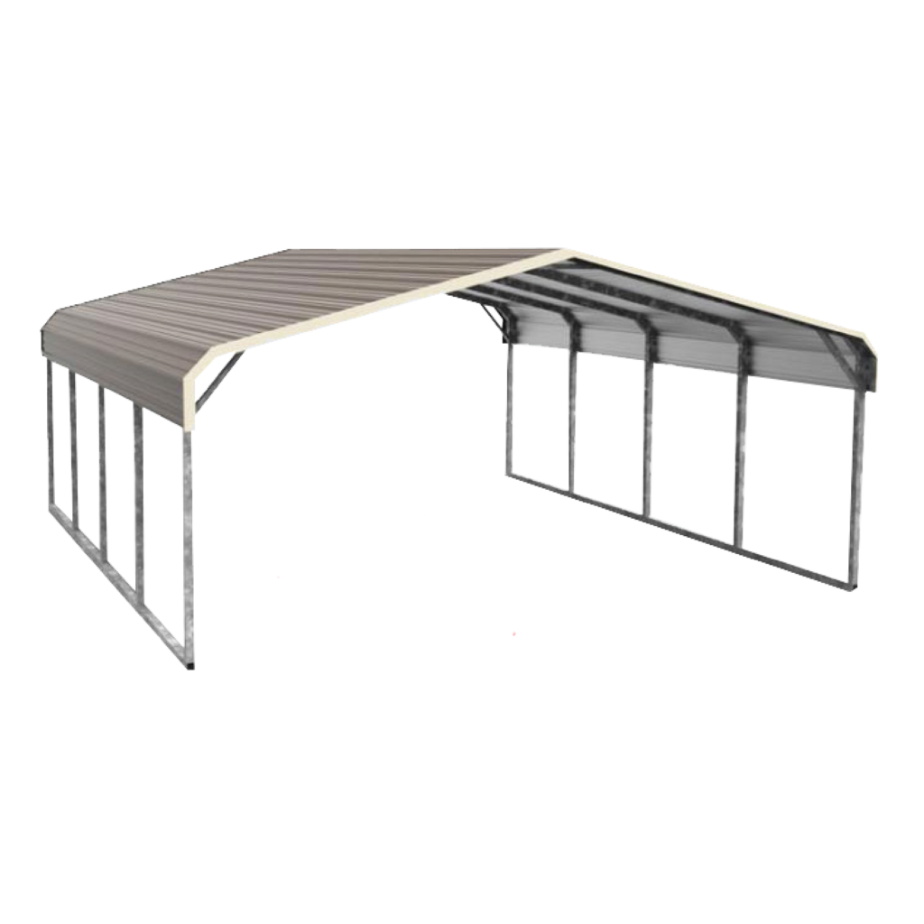 GalvStruct steel carport - large open carport render